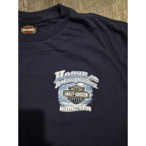 Rare Anchorage Alaska Harley Davidson BLue Shirt Size 2XL